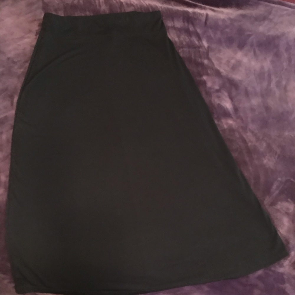 Black Cotton Maxi skirt